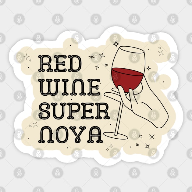 Red Wine Sticker by Likeable Design